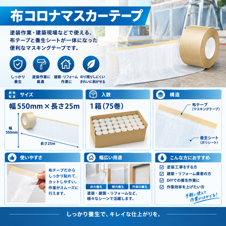 布コロナマスカーテープ
