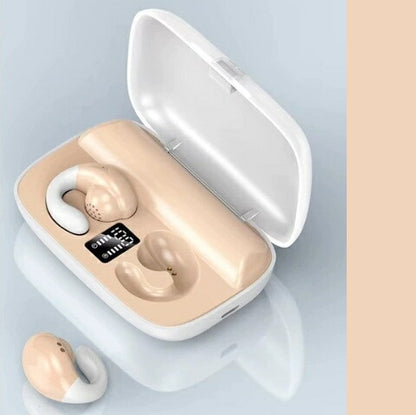 ★即納★【日本語音声導入・日本語取説】ワイヤレスイヤホン  骨伝導 bluetooth イヤホン ワイヤレスイヤホン bluetooth モバイルバッテリー 骨伝導イヤホン ワイヤレスイヤホン イヤーカフ イヤホン bluetooth ワイヤレス 無痛 2200mah マイク内蔵