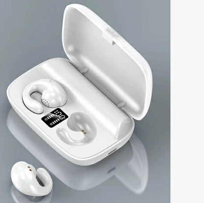 ★即納★【日本語音声導入・日本語取説】ワイヤレスイヤホン  骨伝導 bluetooth イヤホン ワイヤレスイヤホン bluetooth モバイルバッテリー 骨伝導イヤホン ワイヤレスイヤホン イヤーカフ イヤホン bluetooth ワイヤレス 無痛 2200mah マイク内蔵