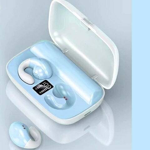 ★即納★【日本語音声導入・日本語取説】ワイヤレスイヤホン  骨伝導 bluetooth イヤホン ワイヤレスイヤホン bluetooth モバイルバッテリー 骨伝導イヤホン ワイヤレスイヤホン イヤーカフ イヤホン bluetooth ワイヤレス 無痛 2200mah マイク内蔵